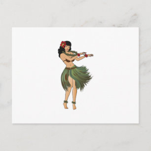 One Hula Girl Dancing Postcard