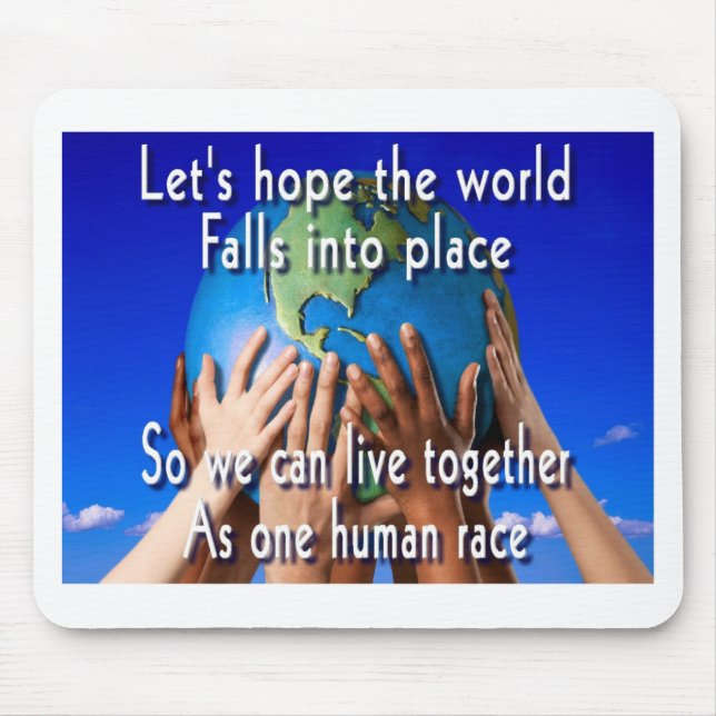 One human race mouse mat (Front)