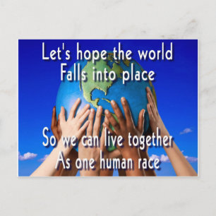 One human race postcard