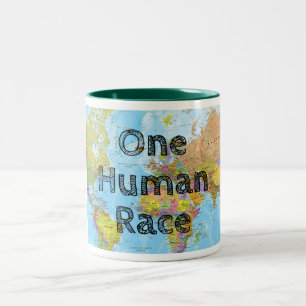 One Human Race Two-Tone Coffee Mug