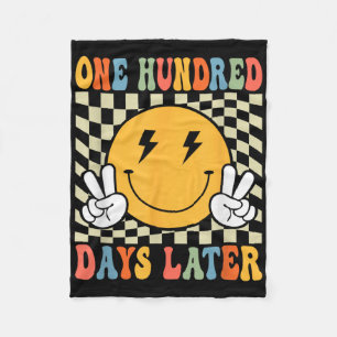One Hundred 100th Day Of School Later Teacher Kid Fleece Blanket