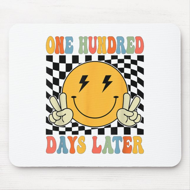 One Hundred 100th Day Of School Later Teacher Kid  Mouse Mat (Front)