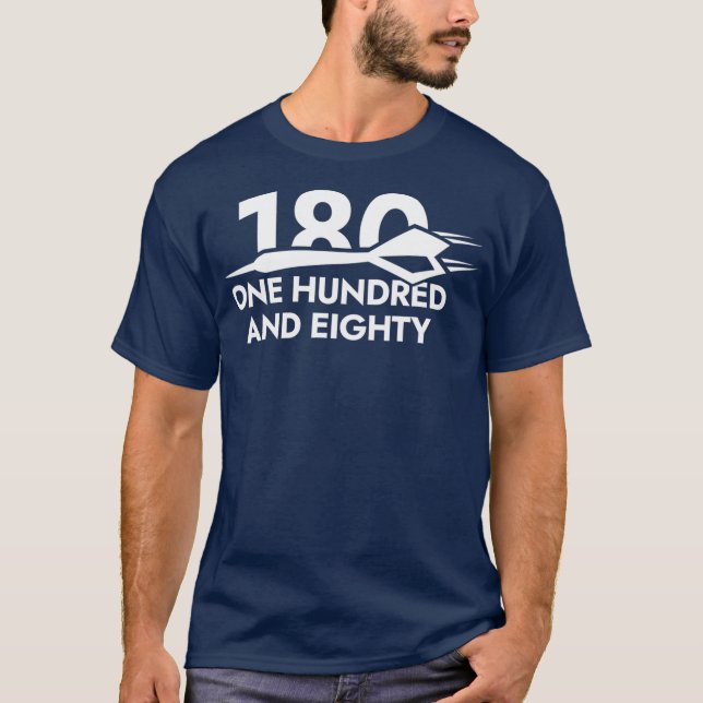 One Hundred and Eighty Dart Darts 180 triple T-Shirt (Front)
