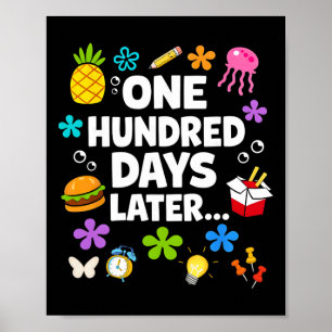 One Hundred Days Later 100 Days Of School Student Poster