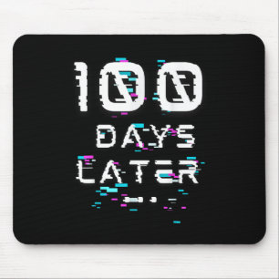 One Hundred Days Later 100th Day Of School Glitch Mouse Mat