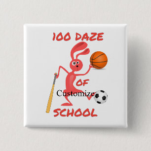 One Hundred Daze Of School Thunder_Cove 15 Cm Square Badge