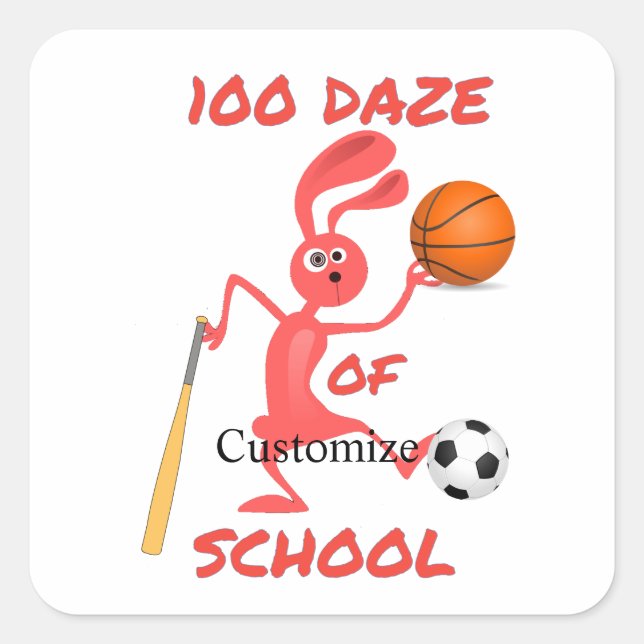 One Hundred Daze Of School Thunder_Cove  Square Sticker (Front)