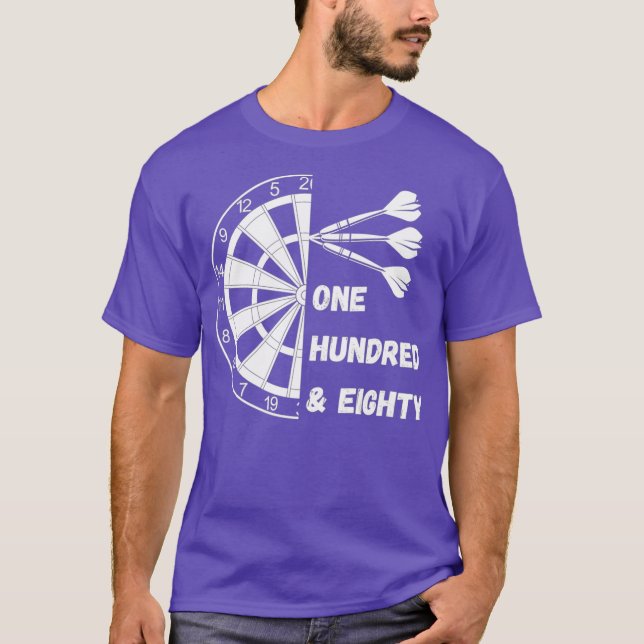 One Hundred Eighty Dart Darts Triple 20 Darten T-Shirt (Front)