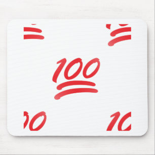 one hundred emoji mouse mat