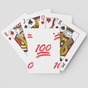 one hundred emoji playing cards