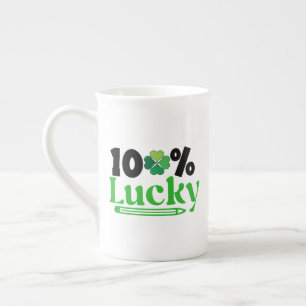 One Hundred Percent Lucky St. Patrick’s Day -61101 Bone China Mug