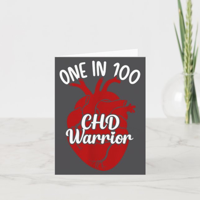 One In 100 Chd Warrior Congenital Heart Disease Aw Card (Front)