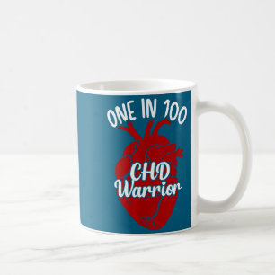 One In 100 Chd Warrior Congenital Heart Disease Aw Coffee Mug
