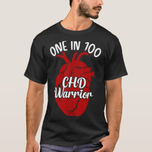 One In 100 Chd Warrior Congenital Heart Disease Aw T-Shirt