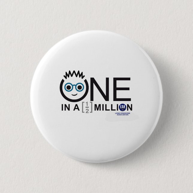 One In a Half Million Logo - Button (Front)