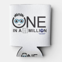 One In a Half Million Logo - Can Cooler