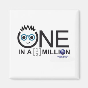 One In a Half Million Logo - Magnet