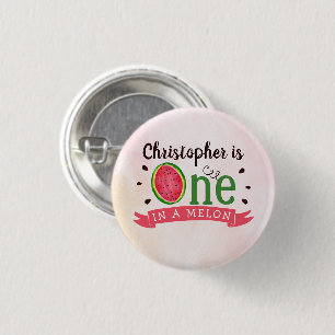 One In A Melon 1st Birthday 3 Cm Round Badge