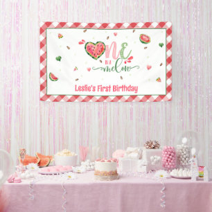 One in a Melon 1st Birthday Banner