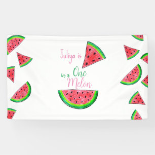 One in a melon 1st Birthday   Banner