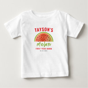 One in a Melon 1st Birthday – Cute Watermelon Baby T-Shirt