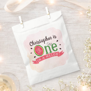 One In A Melon 1st Birthday Favour Bags