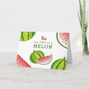 ONE in a Melon 1st Birthday Greeting Card