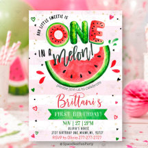One In A Melon 1st Birthday Watermelon 