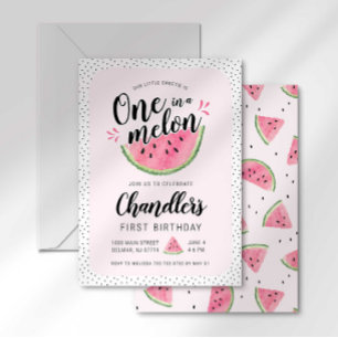 One in a Melon Birthday Invitation