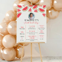 One In A Melon Birthday Milestone Sign, Watermelon