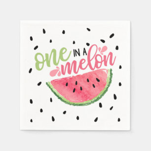 One In a Melon Birthday Napkin