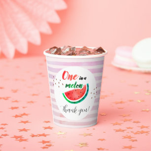 One in a Melon Birthday Paper cup