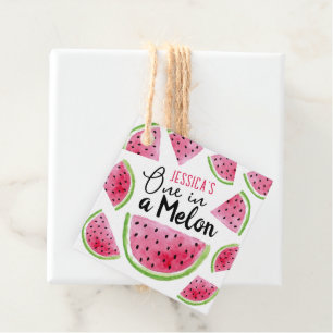 One in a Melon Birthday Party Favour Tags