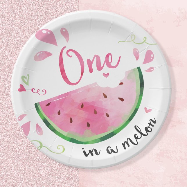 One in a Melon Birthday Party Paper Plates (Creator Uploaded)