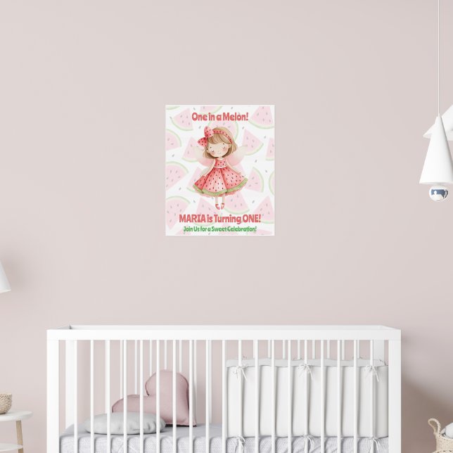 One in a Melon Birthday Poster | Watermelon Fairy  (Nursery 2)