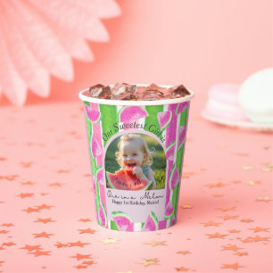 One in a Melon Birthday watermelon Paper Cups
