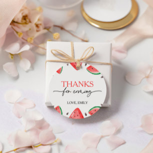 One In A Melon Birthday Watermelon Thank You Favour Tags