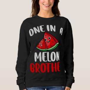 One In A Melon Brother Watermelon Fruit Family Mat Sweatshirt