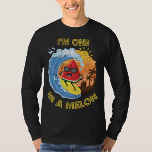 One In A Melon Cute Fun Summer Watermelon Fruit Lo T-Shirt