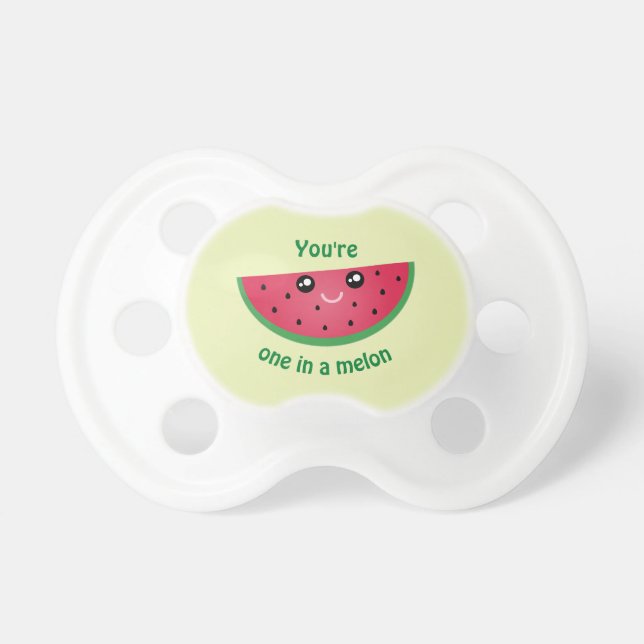 One In A Melon Cute Kawaii Watermelon Unisex Baby Dummy (Front)