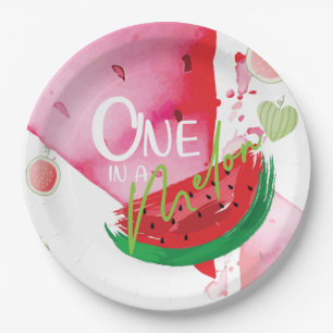 One In a Melon Cute summer Paper Plate