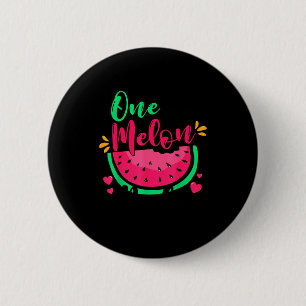 One In A Melon Dada Summer Birthday Party Matching 6 Cm Round Badge