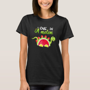One In A Melon Dinosaur Fruit Watermelon Orange T-Shirt