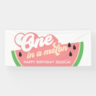 One In a Melon First Birthday Banner