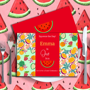One in a Melon First Birthday Invitation
