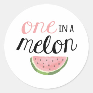 One in a Melon, First Birthday Sticker