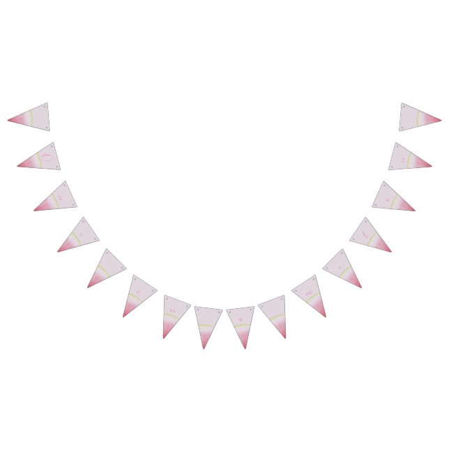 One in a melon first birthday watermelon bunting  (All)