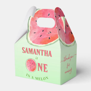 One In A Melon First Birthday Watermelon Favour Box