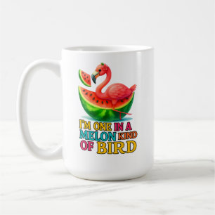 One in a Melon Flamingo - Funny Tropical Bird Coffee Mug