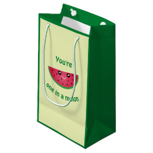 One In A Melon Funny Cute Kawaii Watermelon Small Gift Bag